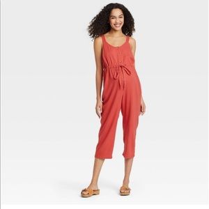 NWT Isabel Maternity by Ingrid & Isabel Sleeveless Button-Front Jumpsuit